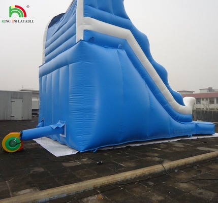 Goedkope commerciële dubbele splash dubbele baan opblaasbare waterslide te koop