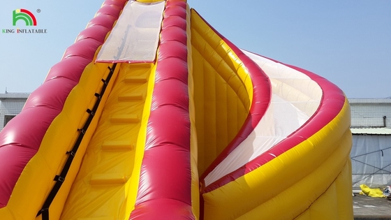 Opblaasbaar zwembad Rood Gesloten Dubbele Glijbanen Kinderen Bounce House Commercieel Water Gesloten Glijbanen Zwembad