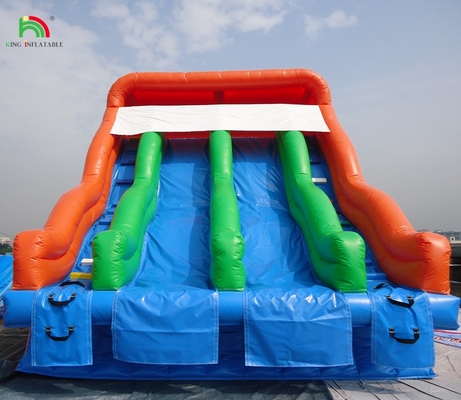 Opblaasbaar zwembad Rood Gesloten Dubbele Glijbanen Kinderen Bounce House Commercieel Water Gesloten Glijbanen Zwembad