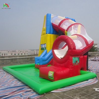 Gepersonaliseerde commerciële kasteel kinderen opblaasbare speeltuin trampoline water glijbaan springende combo bouncer