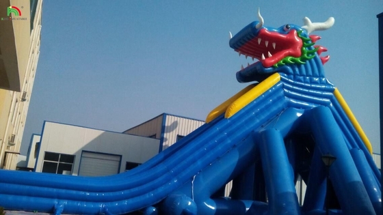 Waterpark glijbanen Grappig waterpark waterspelen Nieuw ontwerp waterspeelapparatuur opblaasbare lange waterglijbaan