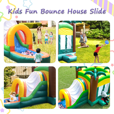 Hoogwaardige opblaasbare uitsmijter combinatie springkasteel met zwembad en opblaasbare waterslide