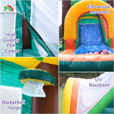 Hoogwaardige opblaasbare uitsmijter combinatie springkasteel met zwembad en opblaasbare waterslide