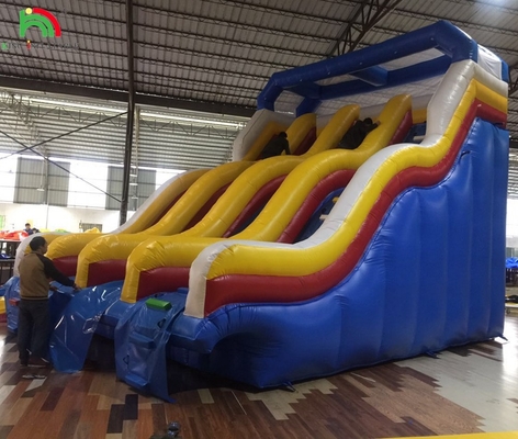 Opblaasbare droogglijbaan Buiten Bouncy Opblaasbare waterglijbaan Voor zwembad Opblaasbare glijbaan Voor waterpark