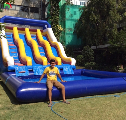 Opblaasbare droogglijbaan Buiten Bouncy Opblaasbare waterglijbaan Voor zwembad Opblaasbare glijbaan Voor waterpark