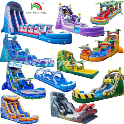 Fabrieksaanpassing Commerciële opblaasbare waterslide voor volwassenen en kinderen