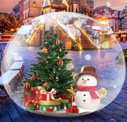 10ft opblaasbare sneeuwbol 0,5 mm PVC kerstversieringen Reus Transparante opblaasbare bubbel iglo tent