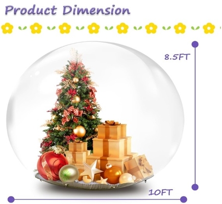 10ft opblaasbare sneeuwbol 0,5 mm PVC kerstversieringen Reus Transparante opblaasbare bubbel iglo tent