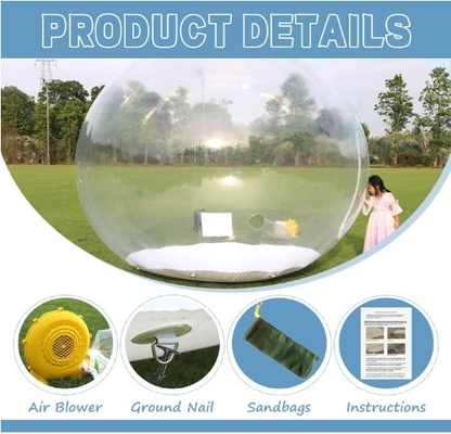 10ft opblaasbare sneeuwbol 0,5 mm PVC kerstversieringen Reus Transparante opblaasbare bubbel iglo tent