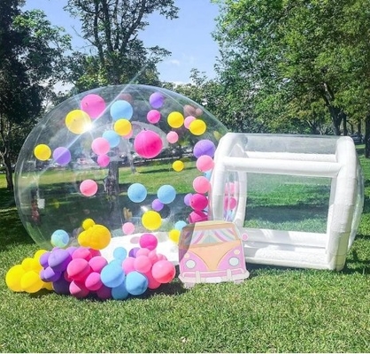 Buitenopblaasbare bubbel tent transparante kristallen koepel opblaasbare bubbel tent met ballonnen voor bruiloft