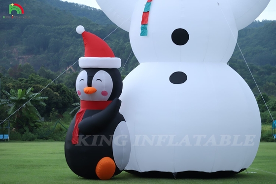 26/33FT Buiten kerst sneeuwman opblaasbare reusachtige opblaasbare sneeuwman met blazer voor kerst vakantie Indoor outdoor party Tuin tuin decoratie