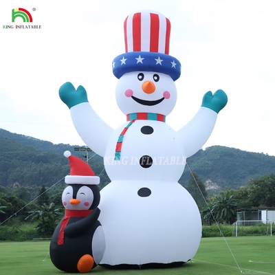 26/33FT Buiten kerst sneeuwman opblaasbare reusachtige opblaasbare sneeuwman met blazer voor kerst vakantie Indoor outdoor party Tuin tuin decoratie