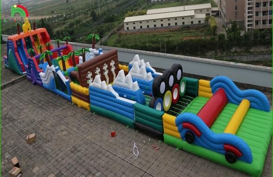 Commerciële opblaasbare obstakelbanen buiten Uitdagingen opblaasbare obstakelbanen voor volwassenen Bounce House Party Games
