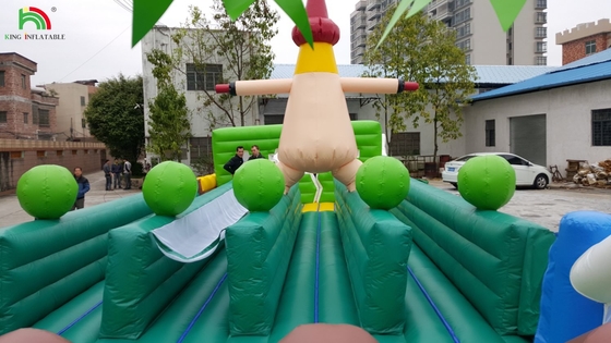 Commerciële opblaasbare obstakelbanen buiten Uitdagingen opblaasbare obstakelbanen voor volwassenen Bounce House Party Games
