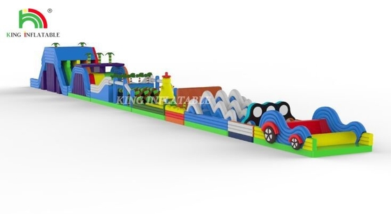 Commerciële PVC gigantische opblaasbare obstakelspellen voor volwassenen Outdoor Running Game Obstakelcursusapparatuur