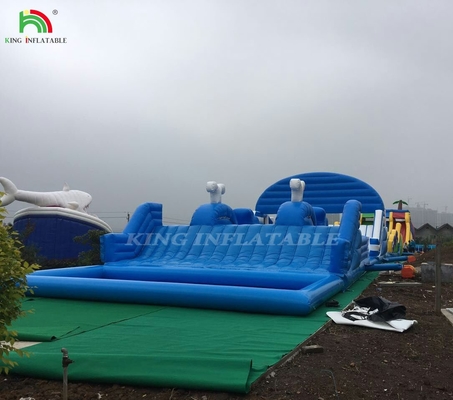 Buitengebied Reuzenopblaasbare Grote Bounce-thema Buitengebied Park Speelplaats Opblaasbaar Kasteel Combo Opblaasbare Hindernisbaan