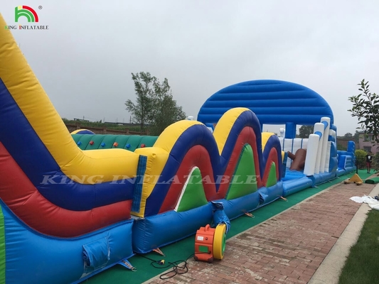 Buitengebied Reuzenopblaasbare Grote Bounce-thema Buitengebied Park Speelplaats Opblaasbaar Kasteel Combo Opblaasbare Hindernisbaan