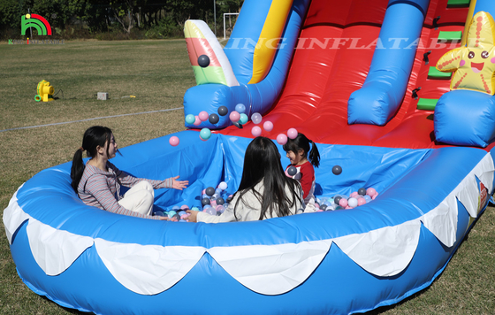 Waterslide Commerciële PVC opblaasbare waterslide voor kinderen opblaasbare glijbaan met zwembad natte droge glijbaan volwassen
