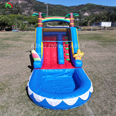 Waterslide Commerciële PVC opblaasbare waterslide voor kinderen opblaasbare glijbaan met zwembad natte droge glijbaan volwassen