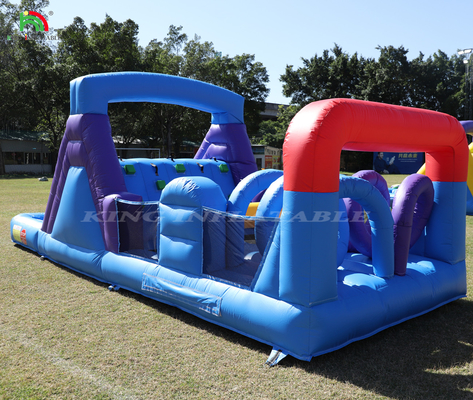 Commerciële opblaasbare uitsmijter Combo Bounce House Kids Party Bouncy Castle met glijbal Pit Klimmen Hindernis Blower