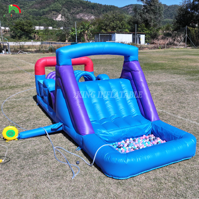 Commerciële opblaasbare uitsmijter Combo Bounce House Kids Party Bouncy Castle met glijbal Pit Klimmen Hindernis Blower