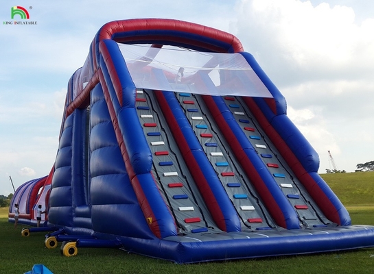 Commerciële buitenopblaasbare hindernisbaan Uitdagingen Volwassenenopblaasbare klim Bounce House Sport Spelen