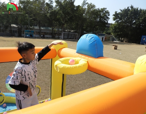 Kinderen opblaasbaar Bounce House Combo Party Kleuter opblaasbaar Springende Bouncy Castle Met Slide Pool Basket Dartboard Trampoline