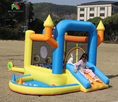 Kinderen opblaasbaar Bounce House Combo Party Kleuter opblaasbaar Springende Bouncy Castle Met Slide Pool Basket Dartboard Trampoline