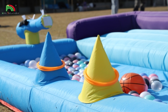 Opblaasbaar springhuis met glijbaan Klimmuurhindernissen Trampoline Ball Pit Pool