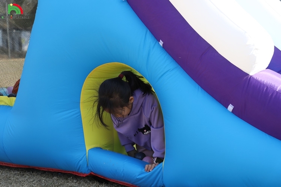 Opblaasbaar springhuis met glijbaan Klimmuurhindernissen Trampoline Ball Pit Pool