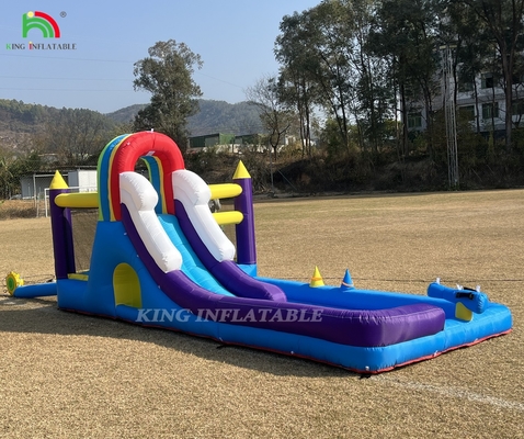 Opblaasbaar springhuis met glijbaan Klimmuurhindernissen Trampoline Ball Pit Pool