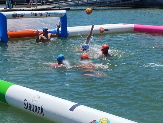 Opblaasbaar watersportspel Opblaasbaar waterpolo Voetbalveld Arena Court Aqua Opblaasbaar voetbalveld