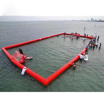 Op maat gemaakt Outdoor Interactieve opblaasbare voetbalbaan Reus Water opblaasbare voetbalbaan Field Arena Court