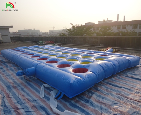 Buiten Yellow Challenge opblaasbaar Meltdown Sport spel met roterende machine