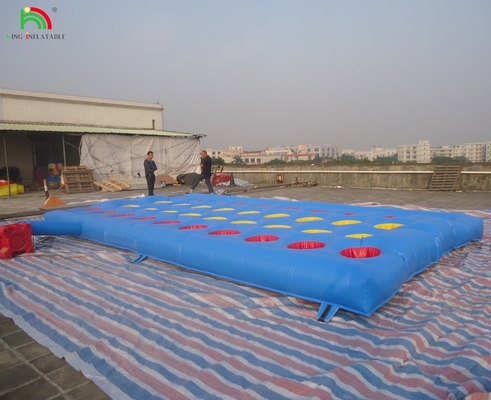 Buiten Yellow Challenge opblaasbaar Meltdown Sport spel met roterende machine