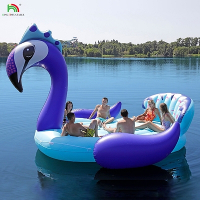 6 personen opblaasbaar pauw water berg zee meer zwembad drijvend water speelgoed reusachtige eenhoorn flamingo opblaasbaar drijvend bed voor water feest