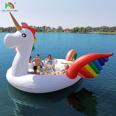 6 personen opblaasbaar pauw water berg zee meer zwembad drijvend water speelgoed reusachtige eenhoorn flamingo opblaasbaar drijvend bed voor water feest