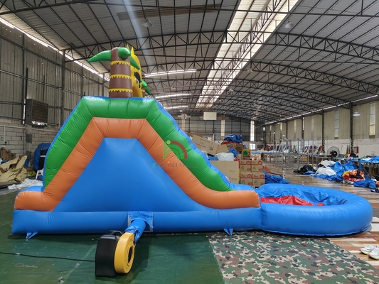 Volwassenen Kinderen Waterglijbaan Commerciële kwaliteit Volledige PVC Dubbelbaan Opblaasbare Waterglijbaan Met Luchtdicht Splashwaterbad
