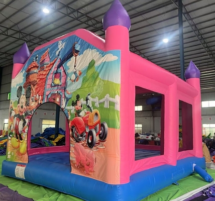 Commercieel opblaasbaar uitsmijterhuis Mickey Mouse opblaasbaar sprong Bouncy Castle Bounce House voor volwassen kinderen feest