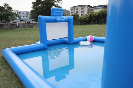 PVC opblaasbaar sportspel Blauw opblaasbaar watervolleybal Net Veld Voetbalveld Arena Hof Opblaasbaar voetbalveld Veld