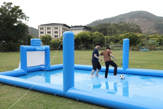PVC opblaasbaar sportspel Blauw opblaasbaar watervolleybal Net Veld Voetbalveld Arena Hof Opblaasbaar voetbalveld Veld