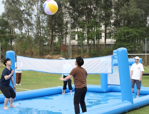PVC opblaasbaar sportspel Blauw opblaasbaar watervolleybal Net Veld Voetbalveld Arena Hof Opblaasbaar voetbalveld Veld