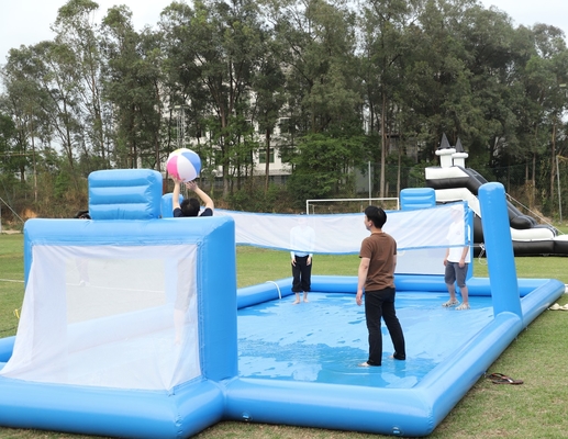 PVC opblaasbaar sportspel Blauw opblaasbaar watervolleybal Net Veld Voetbalveld Arena Hof Opblaasbaar voetbalveld Veld