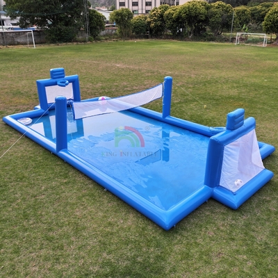 PVC opblaasbaar sportspel Blauw opblaasbaar watervolleybal Net Veld Voetbalveld Arena Hof Opblaasbaar voetbalveld Veld