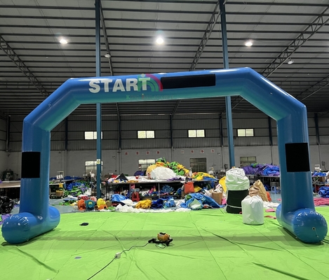 Aanpassing opblaasbare boog Reclame Start Buitenopblaasbare toegangsboog Marathon Race Line Boogweg