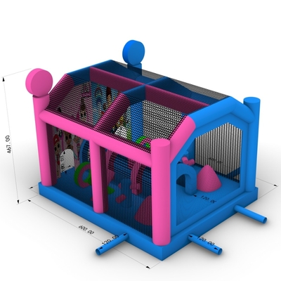 Commercieel opblaasbaar springhuis kasteel combo opblaasbaar springkasteel met obstakel trampoline