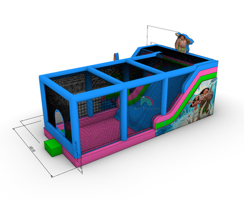 Outdoor Commercial Grade PVC Grote opblaasbare waterglijbaan Bounce House Combo Bouncy Castle