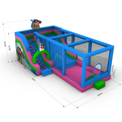 Outdoor Commercial Grade PVC Grote opblaasbare waterglijbaan Bounce House Combo Bouncy Castle