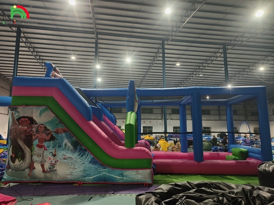 Outdoor Commercial Grade PVC Grote opblaasbare waterglijbaan Bounce House Combo Bouncy Castle
