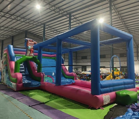Outdoor Commercial Grade PVC Grote opblaasbare waterglijbaan Bounce House Combo Bouncy Castle